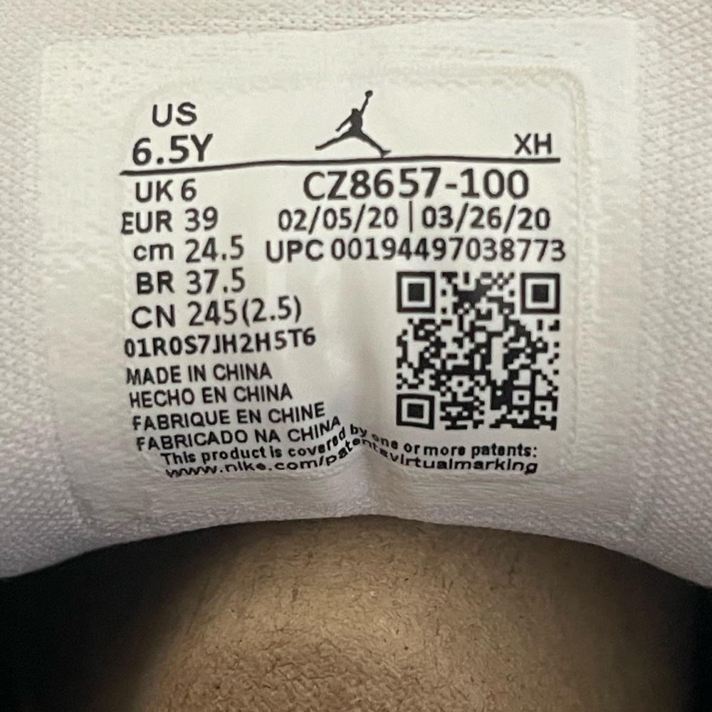 Air jordan 1 low white/dark obsidian-team red - Picture 3 of 3